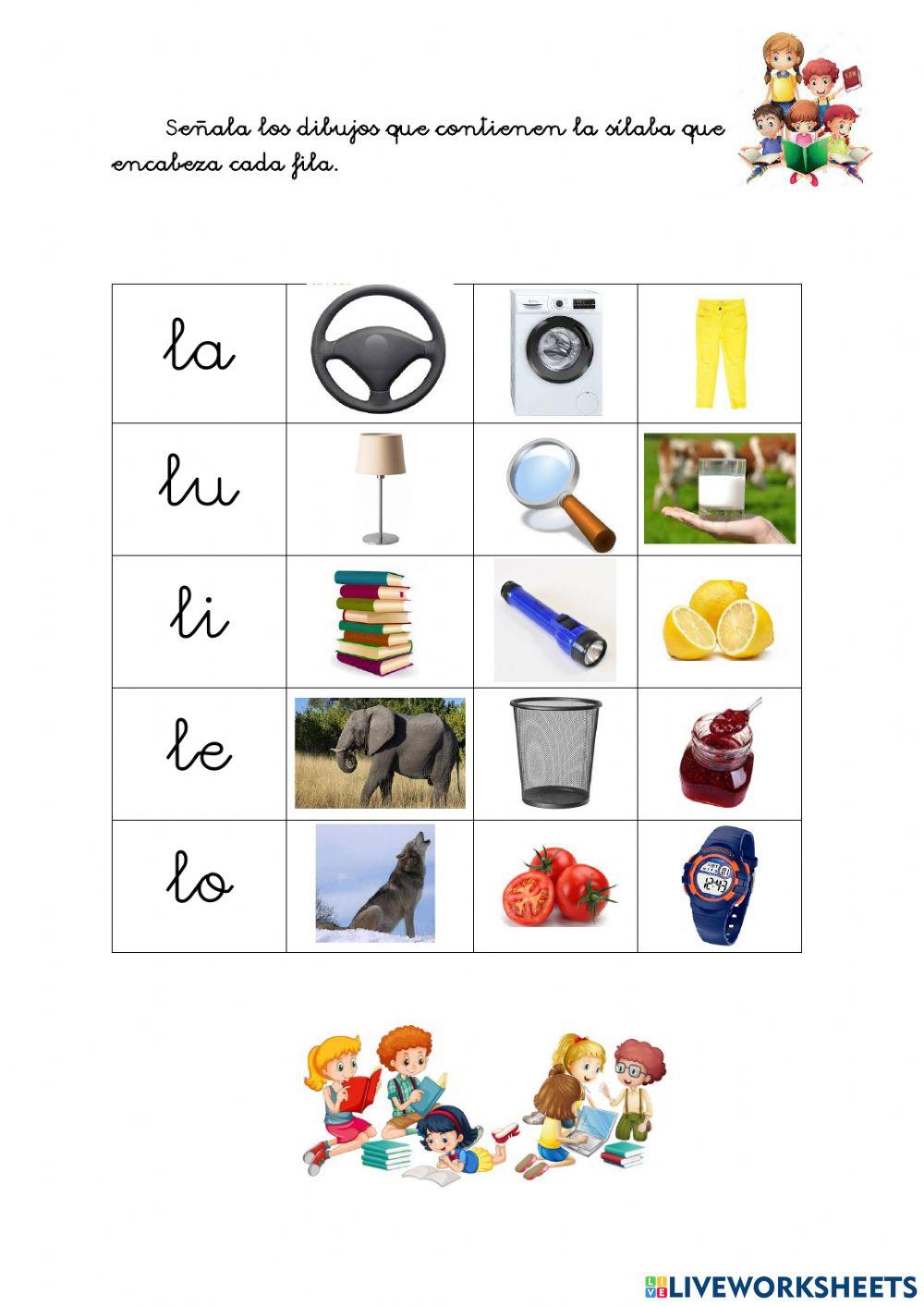 Conciencia fonológica -L-