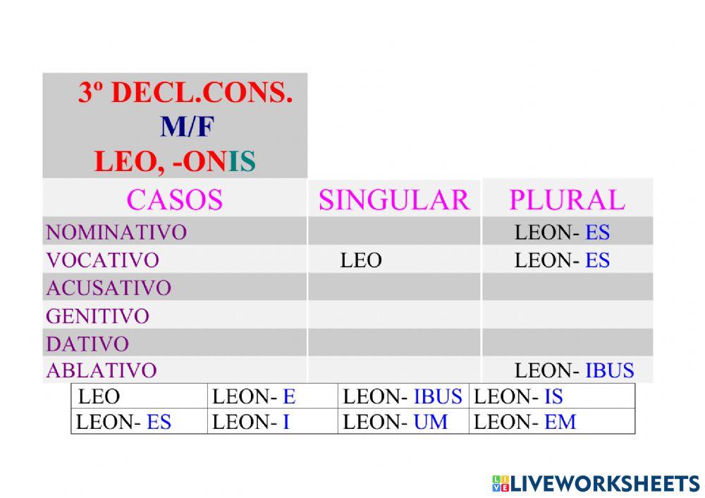 3ª Declinación Consonante