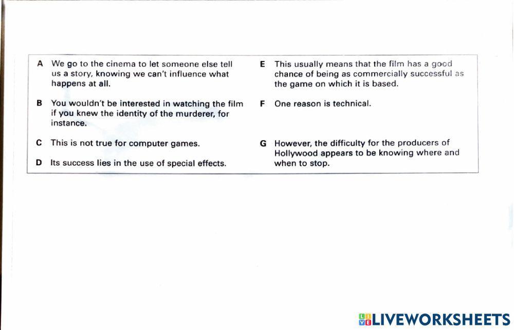 FCE Exam essentials reading T1pt6&7