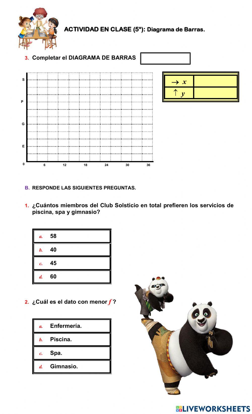ESTADÍSTICA. Diagrama de Barras 5°.