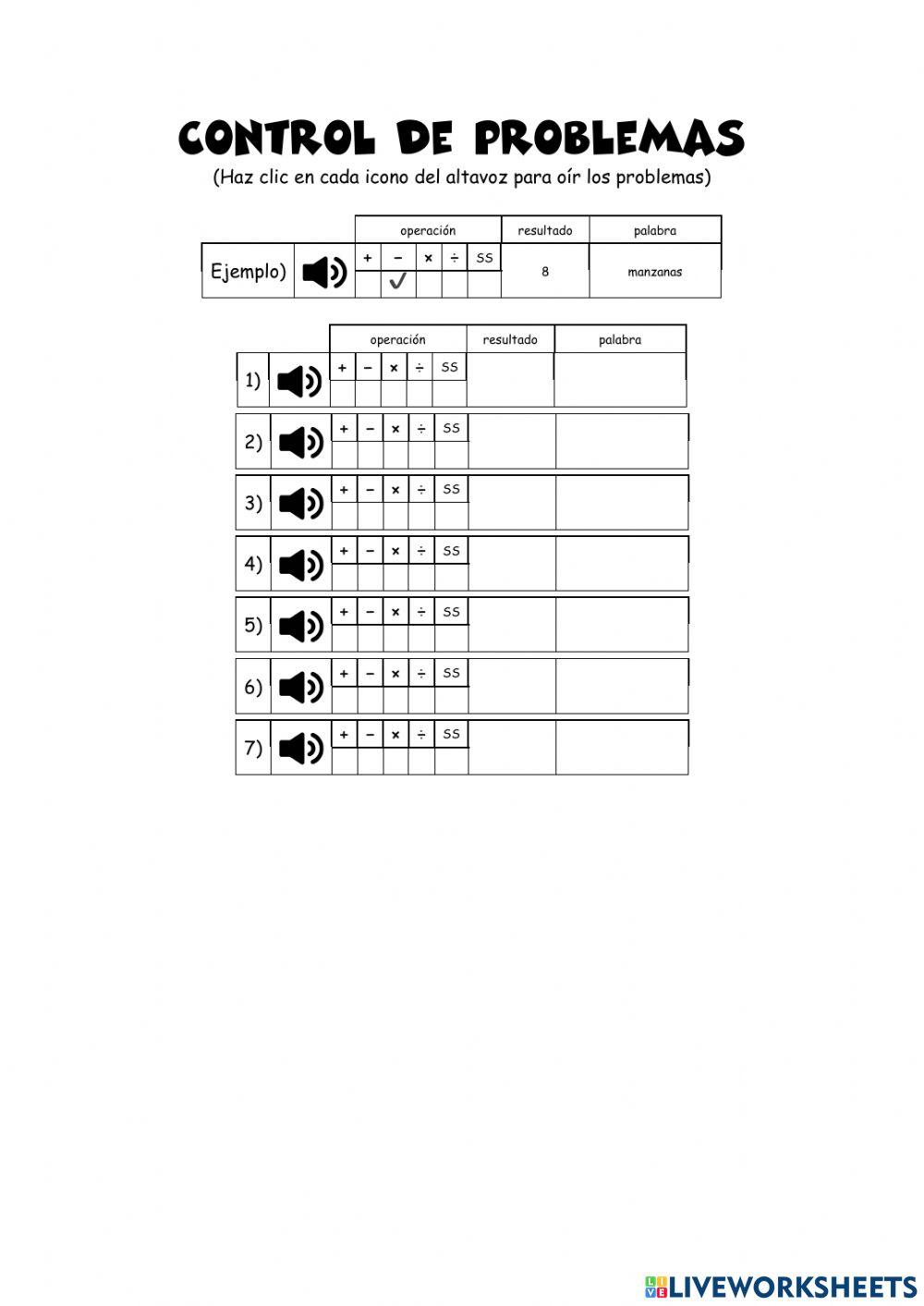 Control Problemas Nivel I