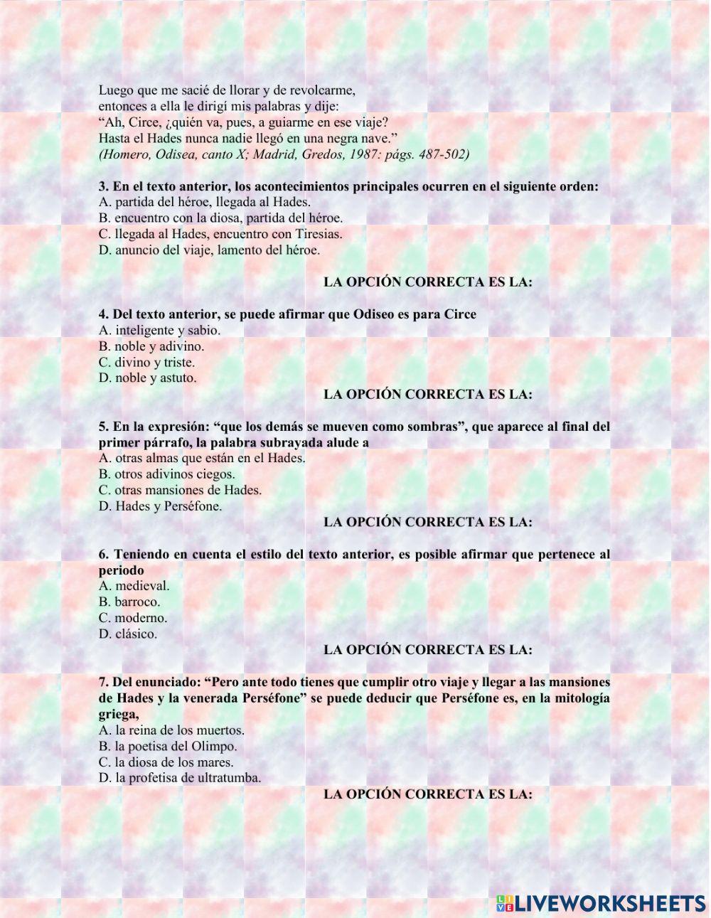 Lectura crítica - Preguntas de selección múltiple con única respuesta