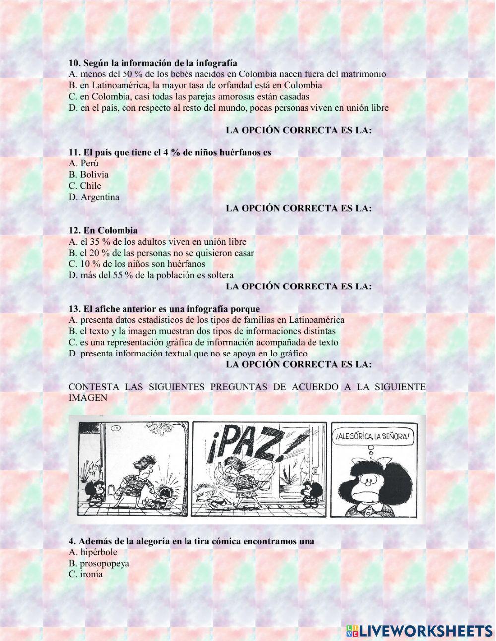 Lectura crítica - Preguntas de selección múltiple con única respuesta