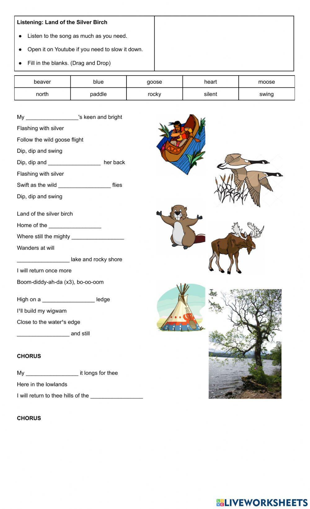 Listening: My Paddle's Keen and Bright