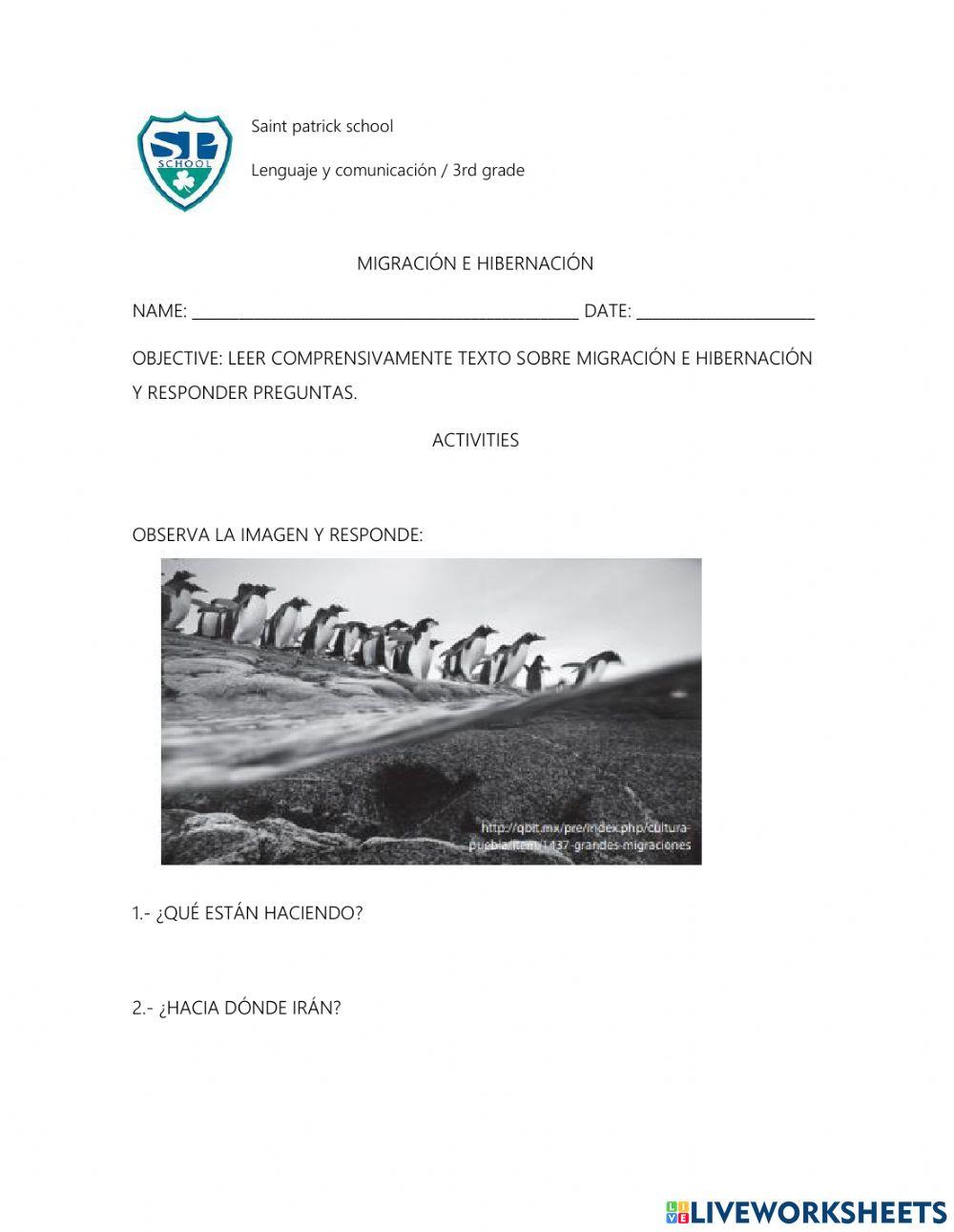 Migración e hibernación