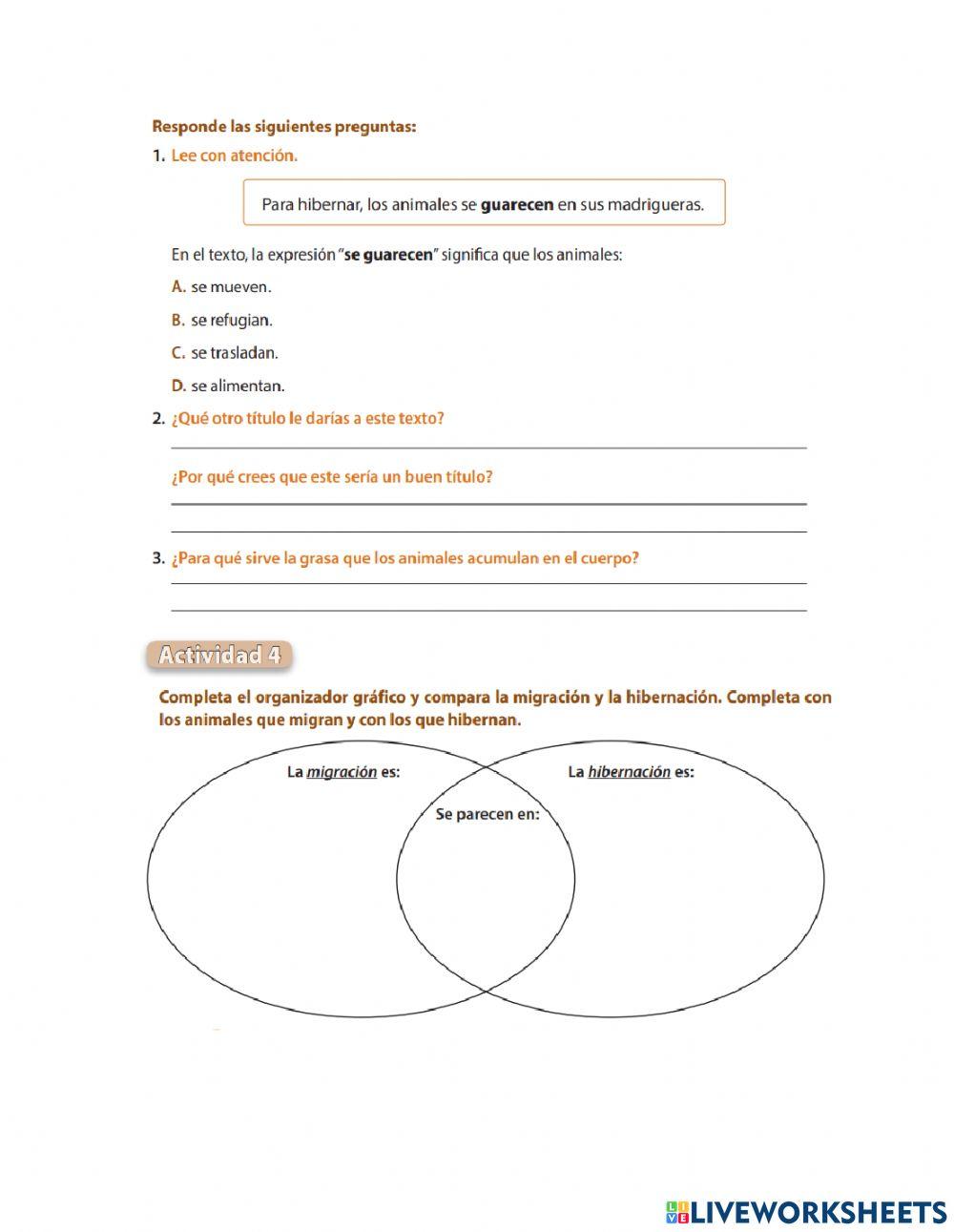 Migración e hibernación