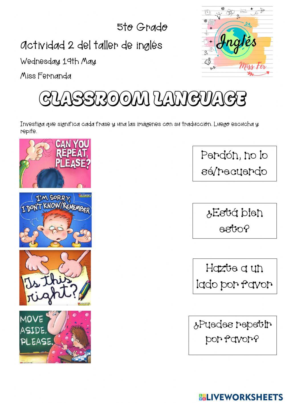 Classroom language