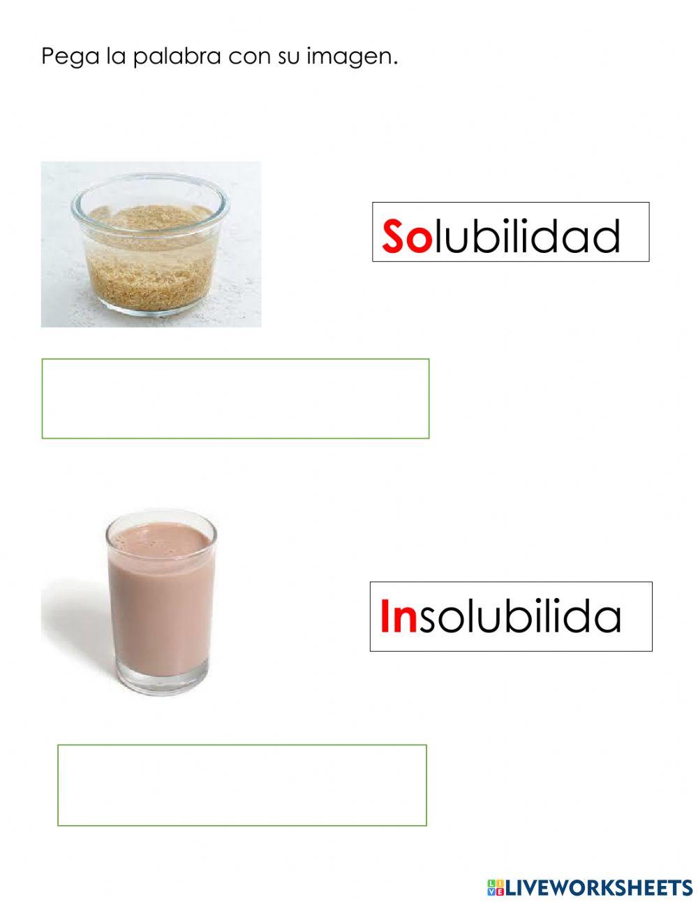 Solubilidad e insolubilidad