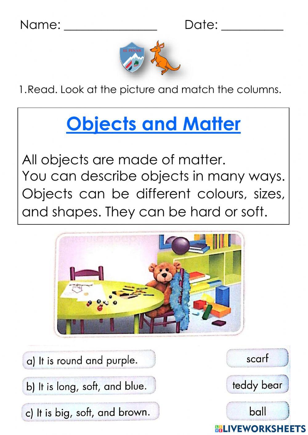 Objects and matter