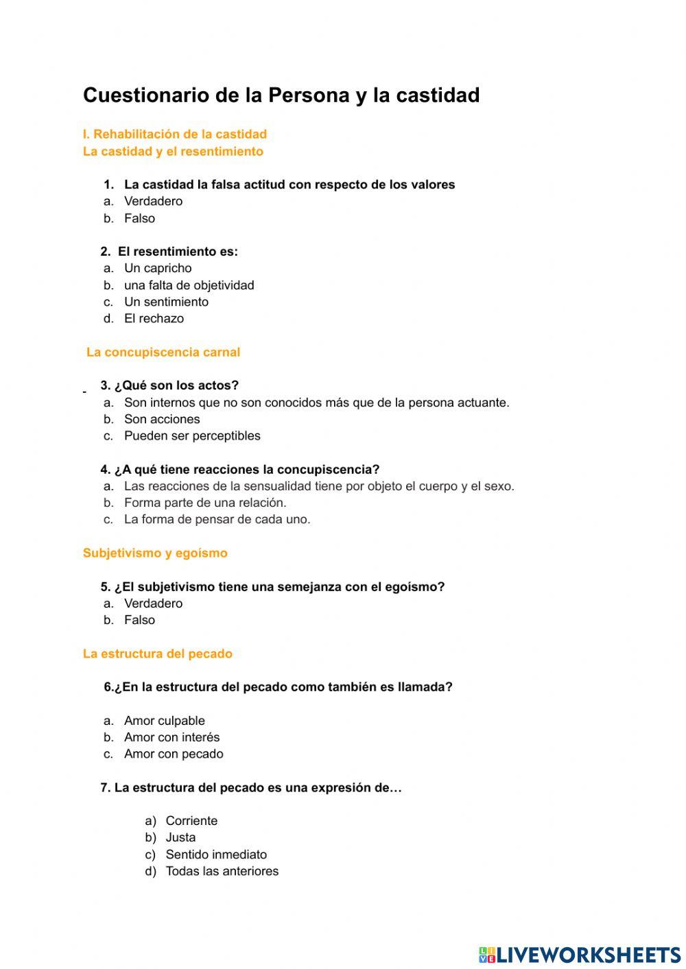 La persona y la castidad