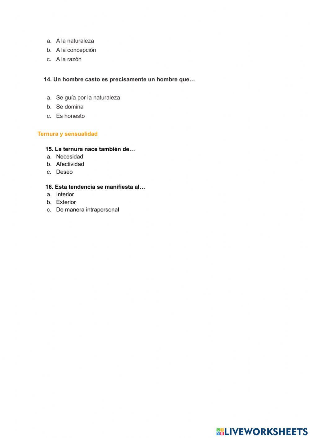 La persona y la castidad