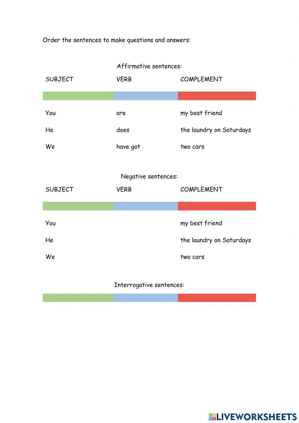 Auxiliary verbs present