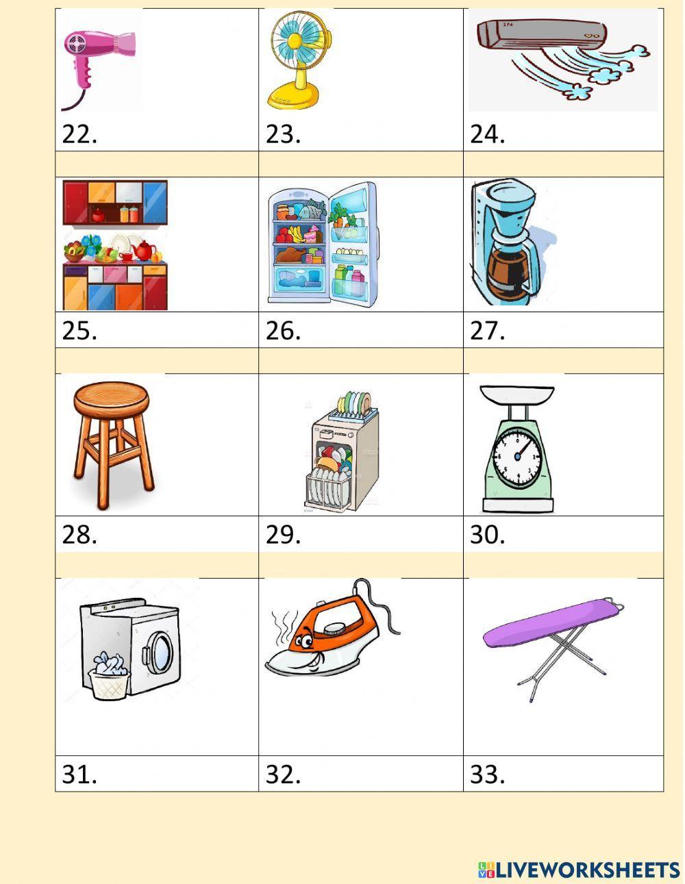 Furniture and appliances