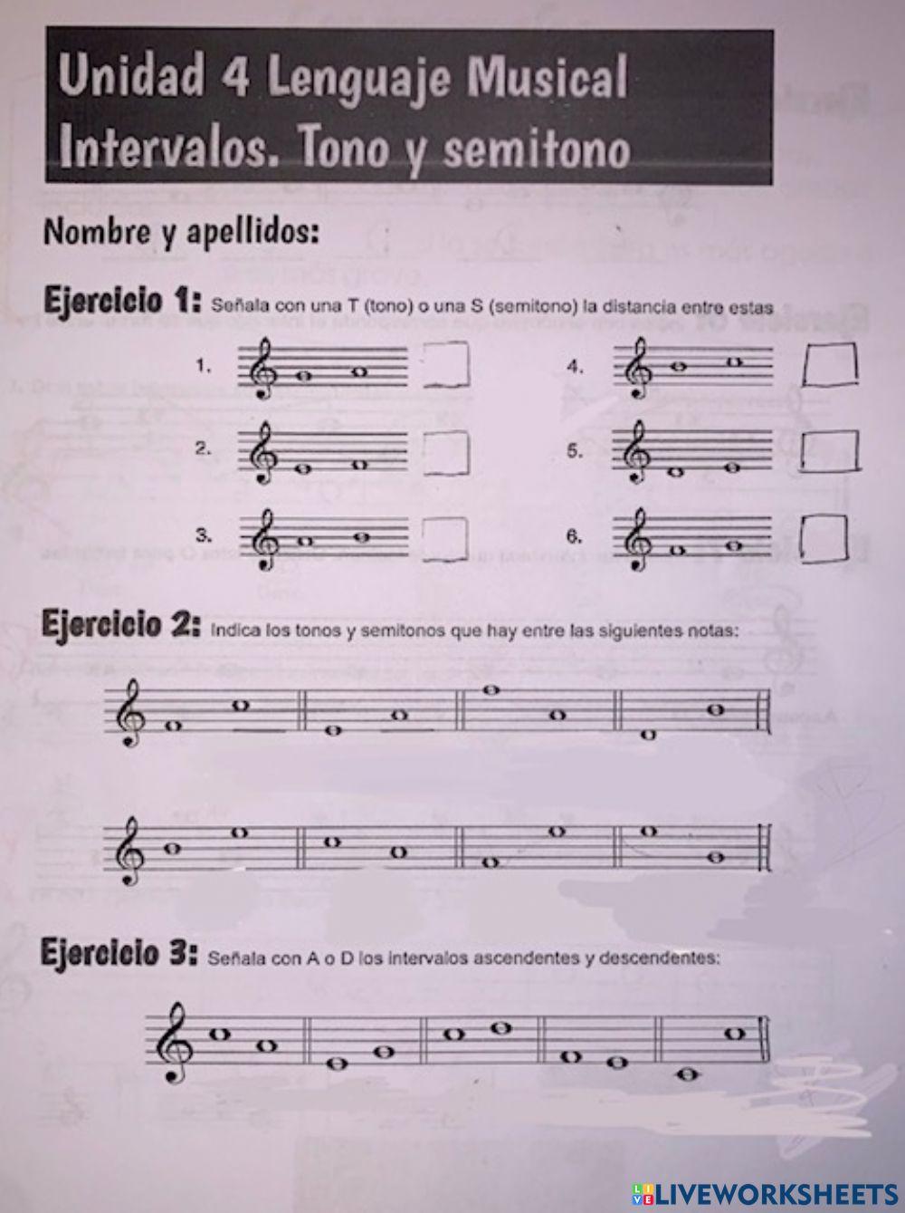 Música 1º ESO -  Intervalos. Tono y semitono I