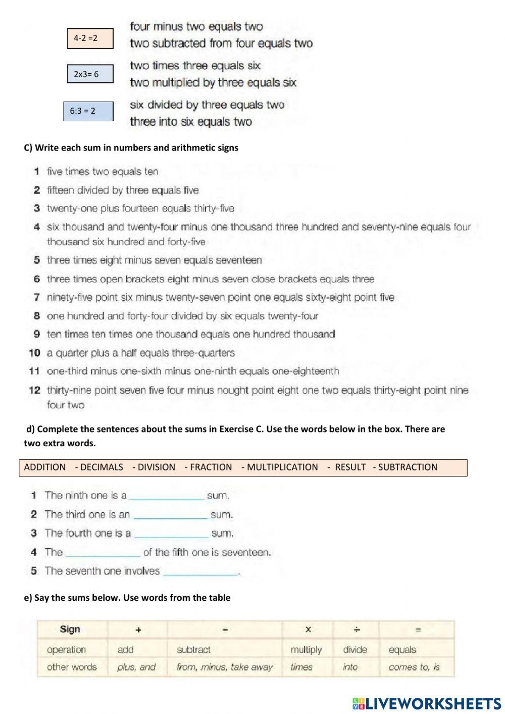 Class 1: Arithmetics