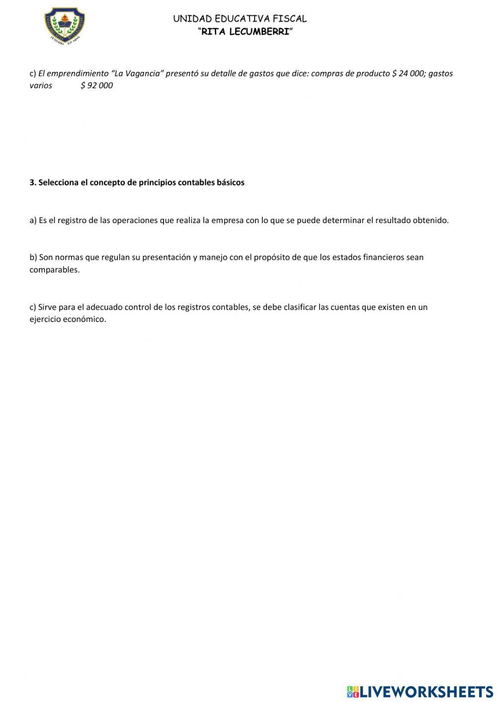 Principios contables básicos