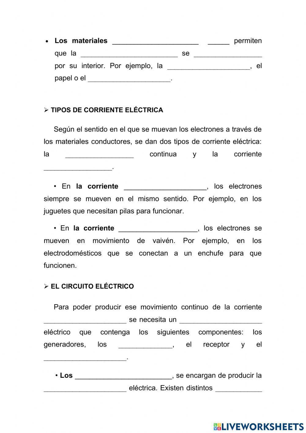 La corriente eléctrica