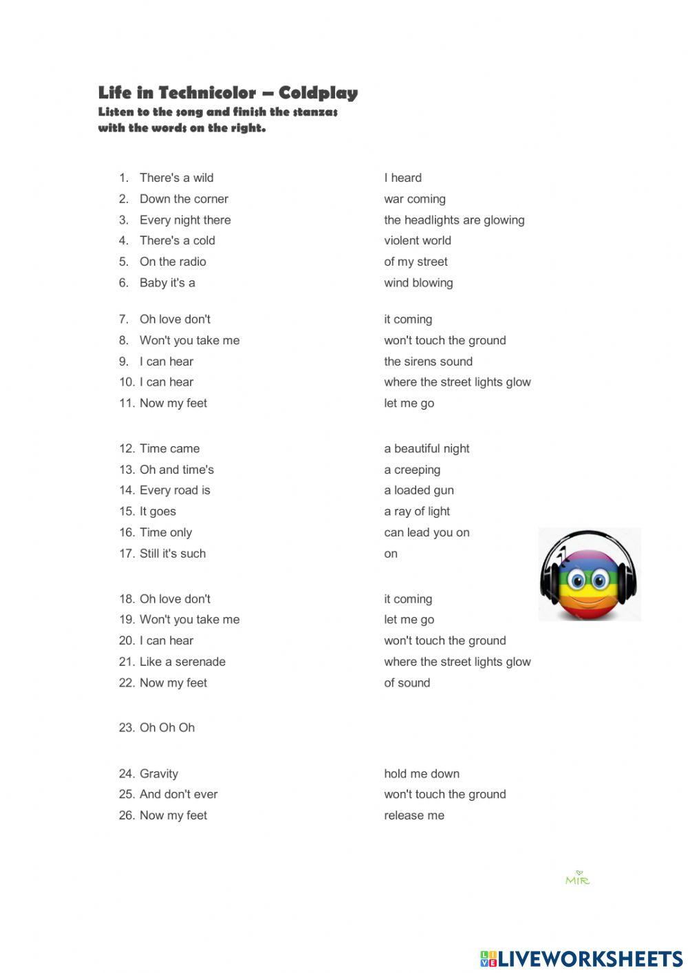 Life in Technicolor -Coldplay