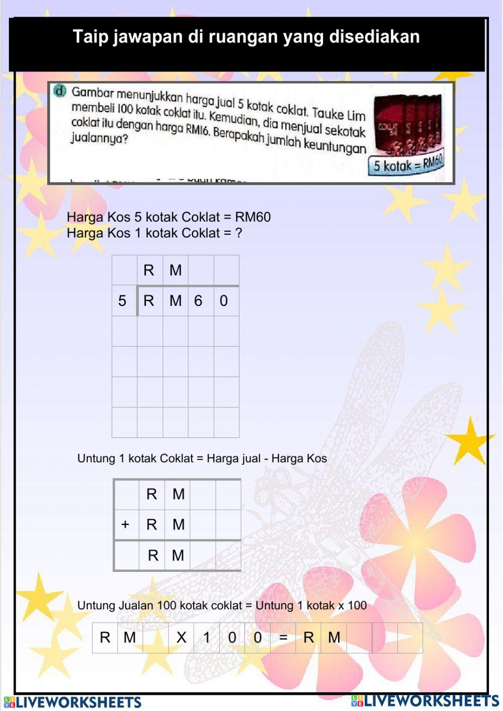 Matematik tahun 6 wang