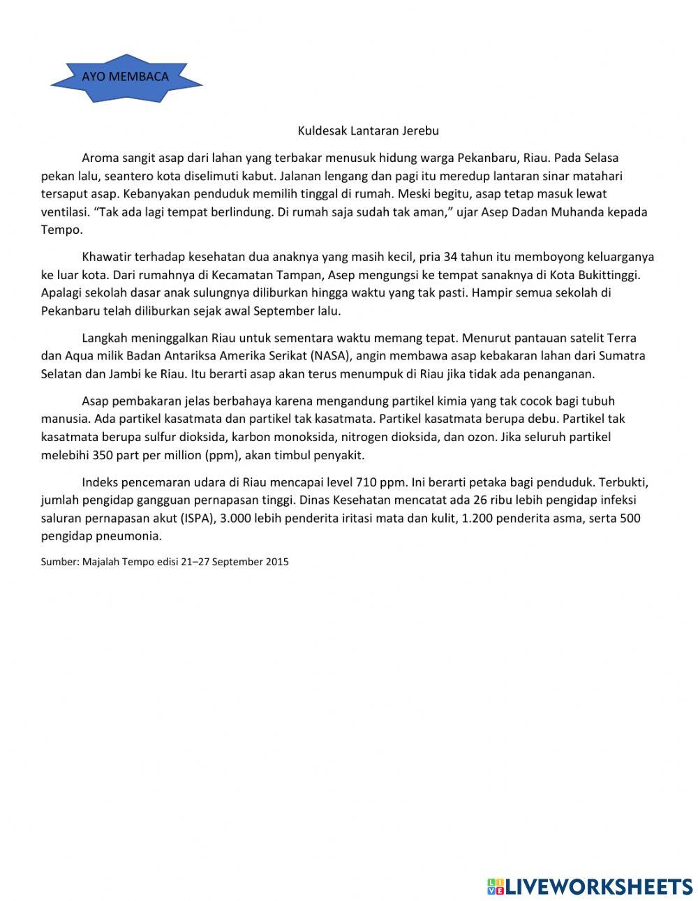 Faktor penyebab gangguan pada alat pernapasan manusia