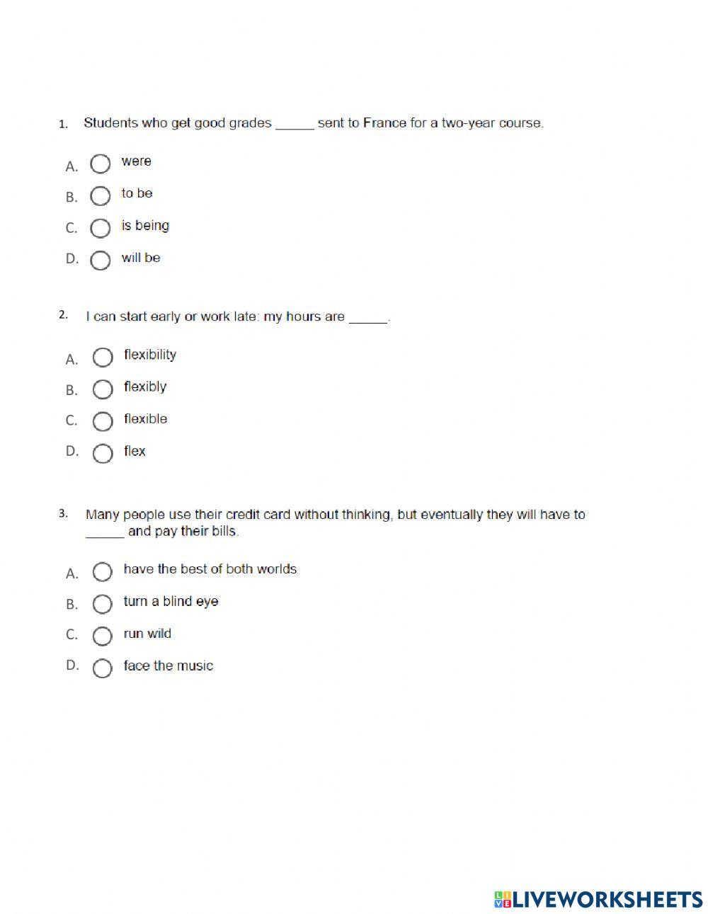 EmSAT English Achieve-Practice Exam 1