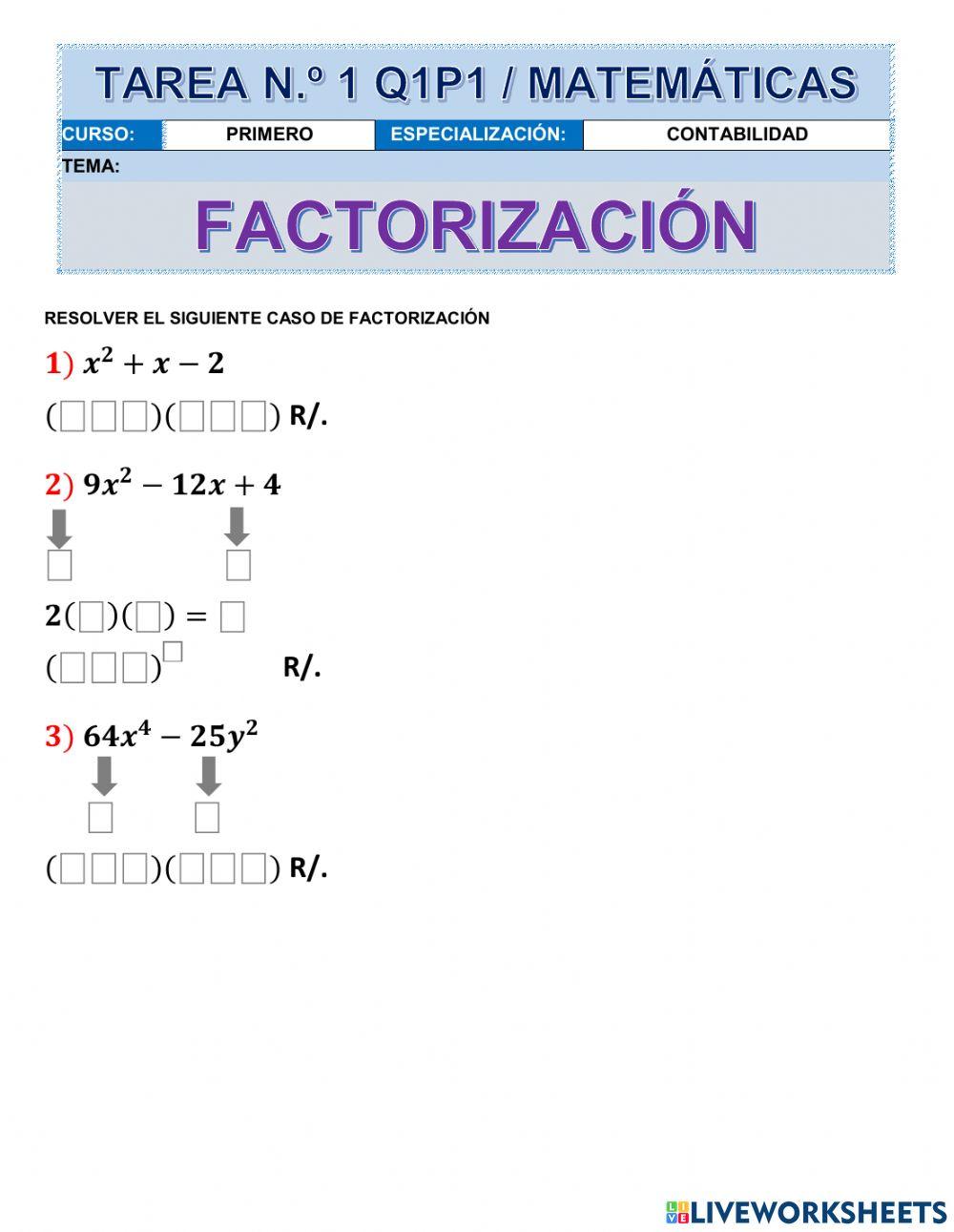 Factorización