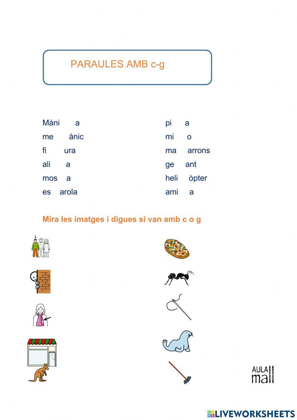Consciència fonològica amb c-g- b-d