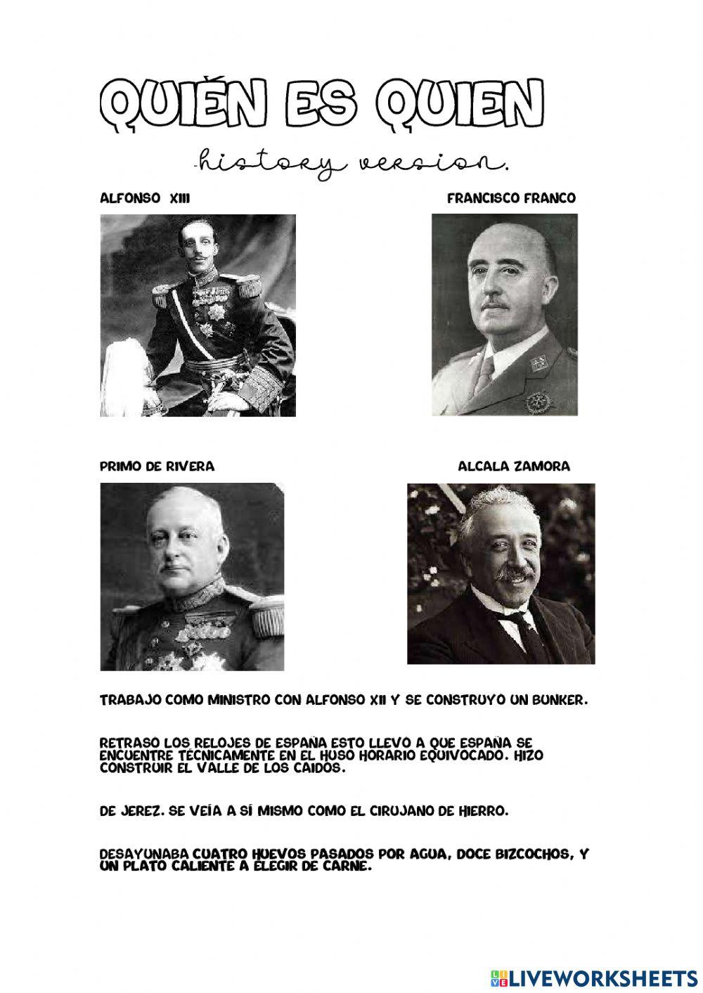 Quien es quien- history version