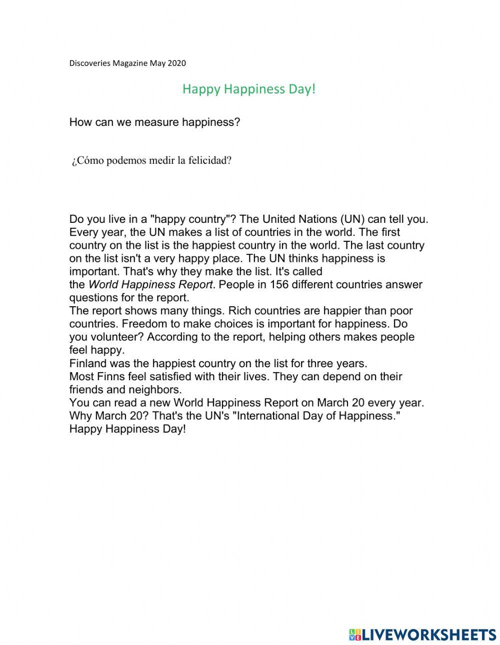 Reading comprehension