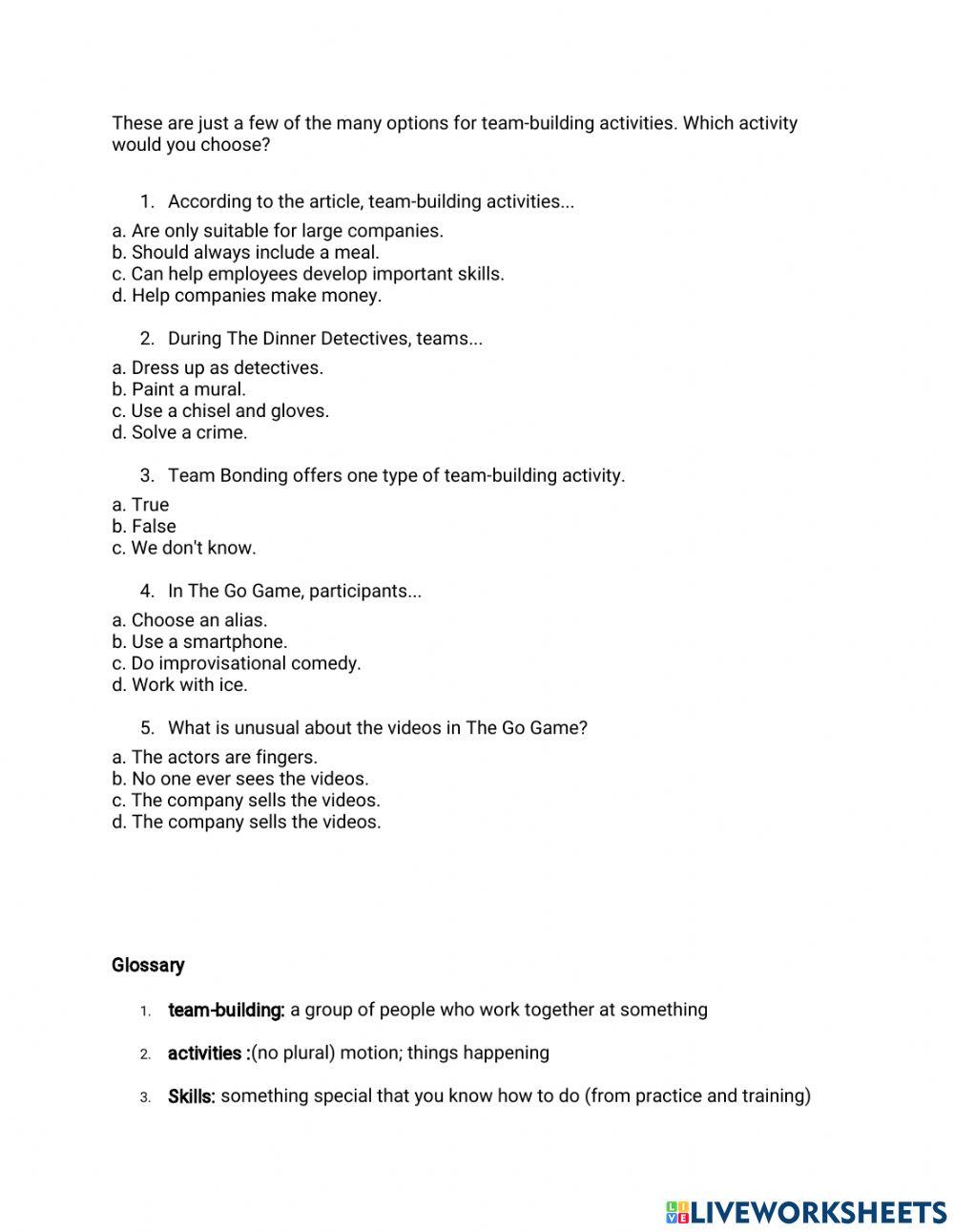 Reading comprehension