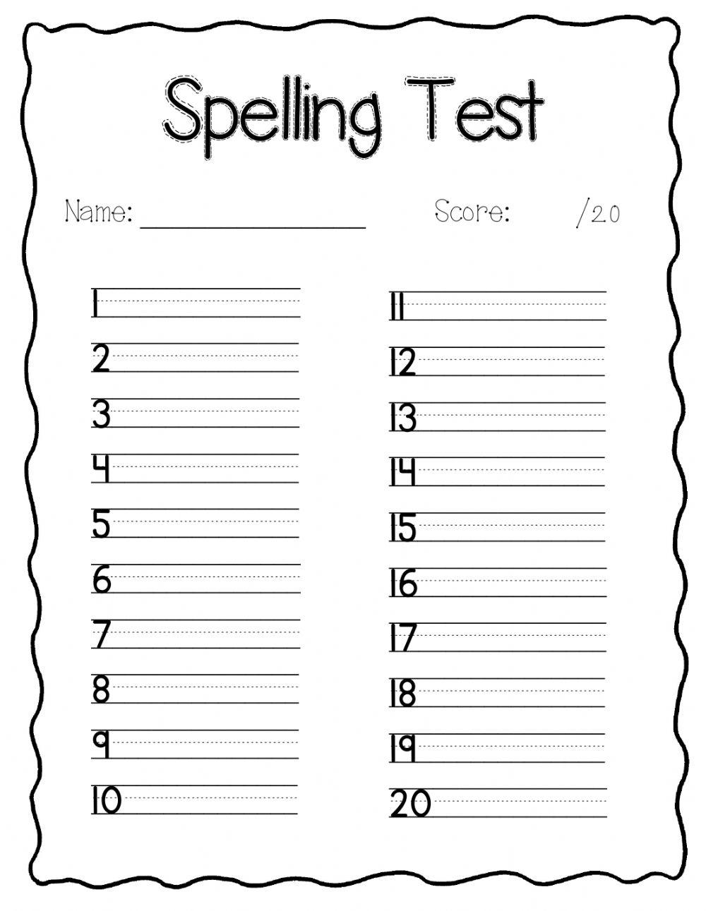 Grade 3 Spelling Review worksheet Live Worksheets