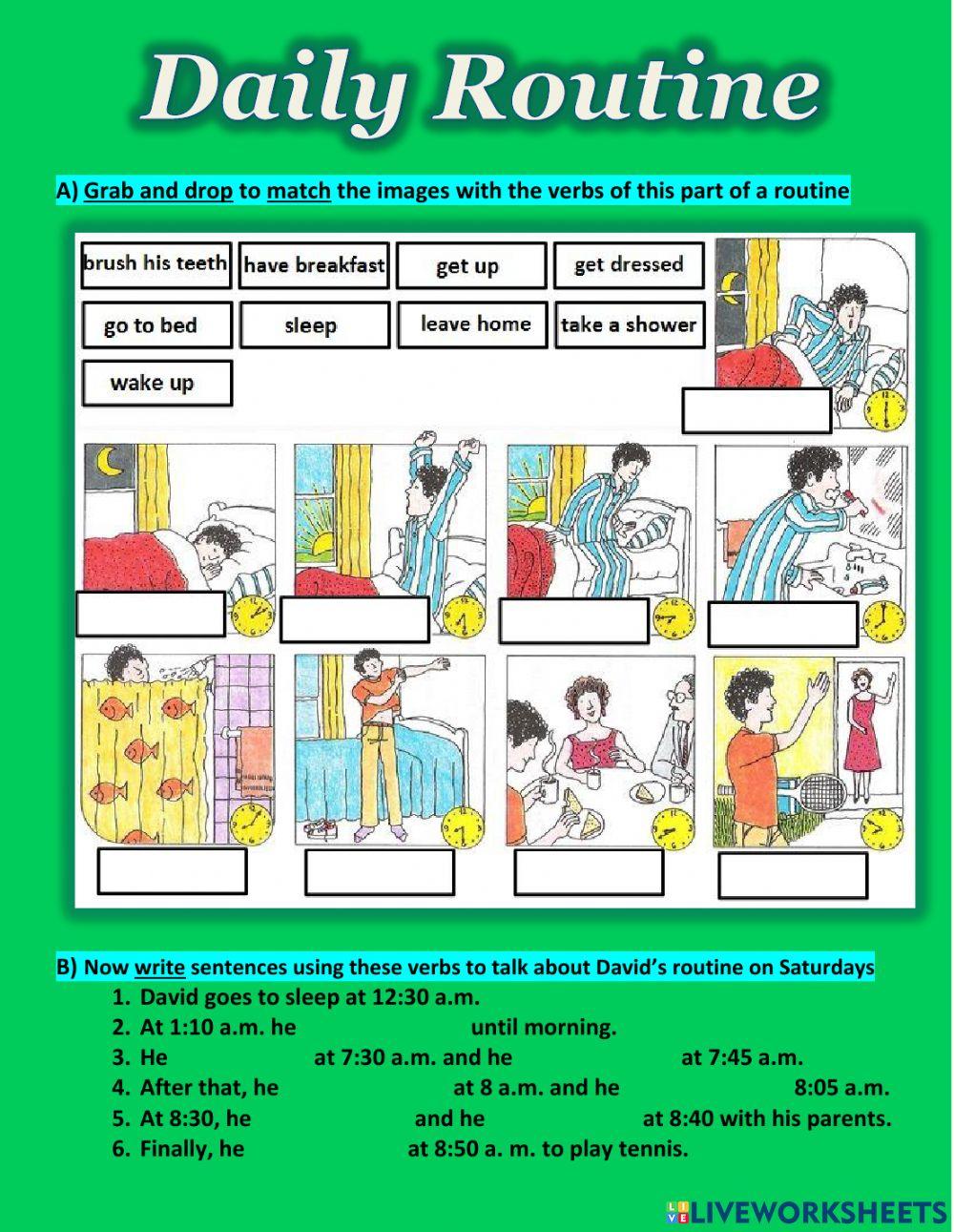 Updated Present Simple Ws Daily Routine Esl