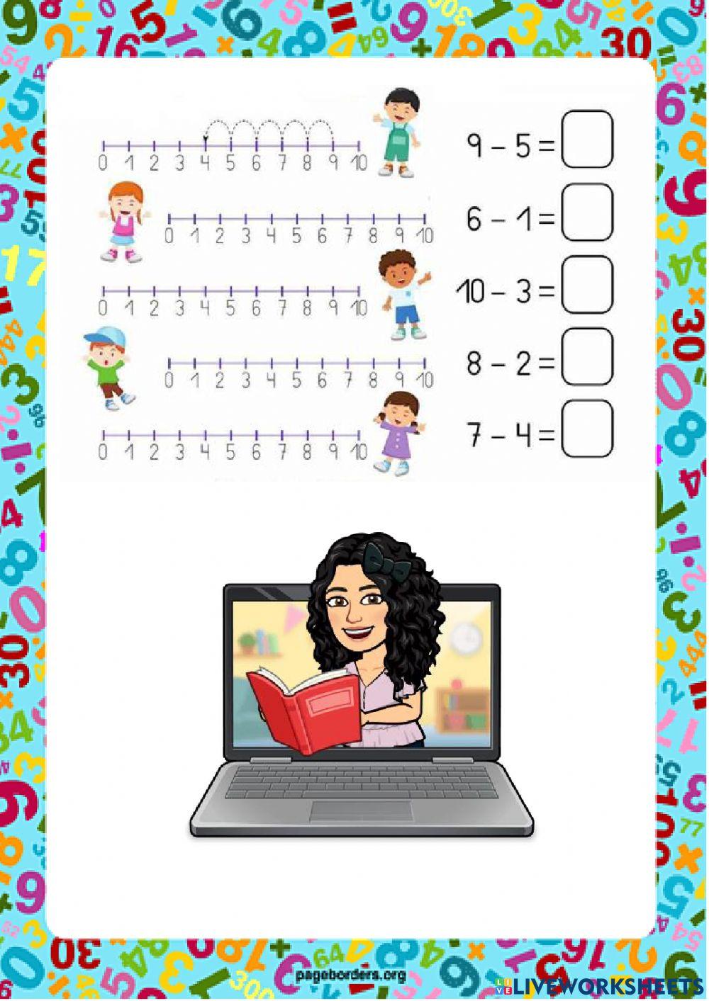 Subtração com recurso.