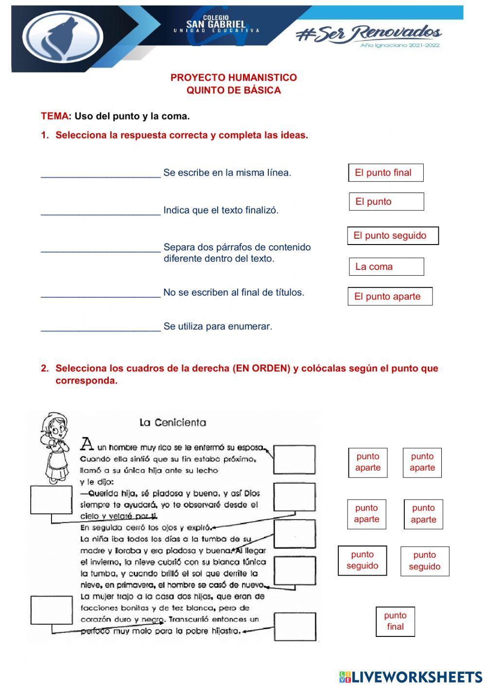 Uso del punto y la coma