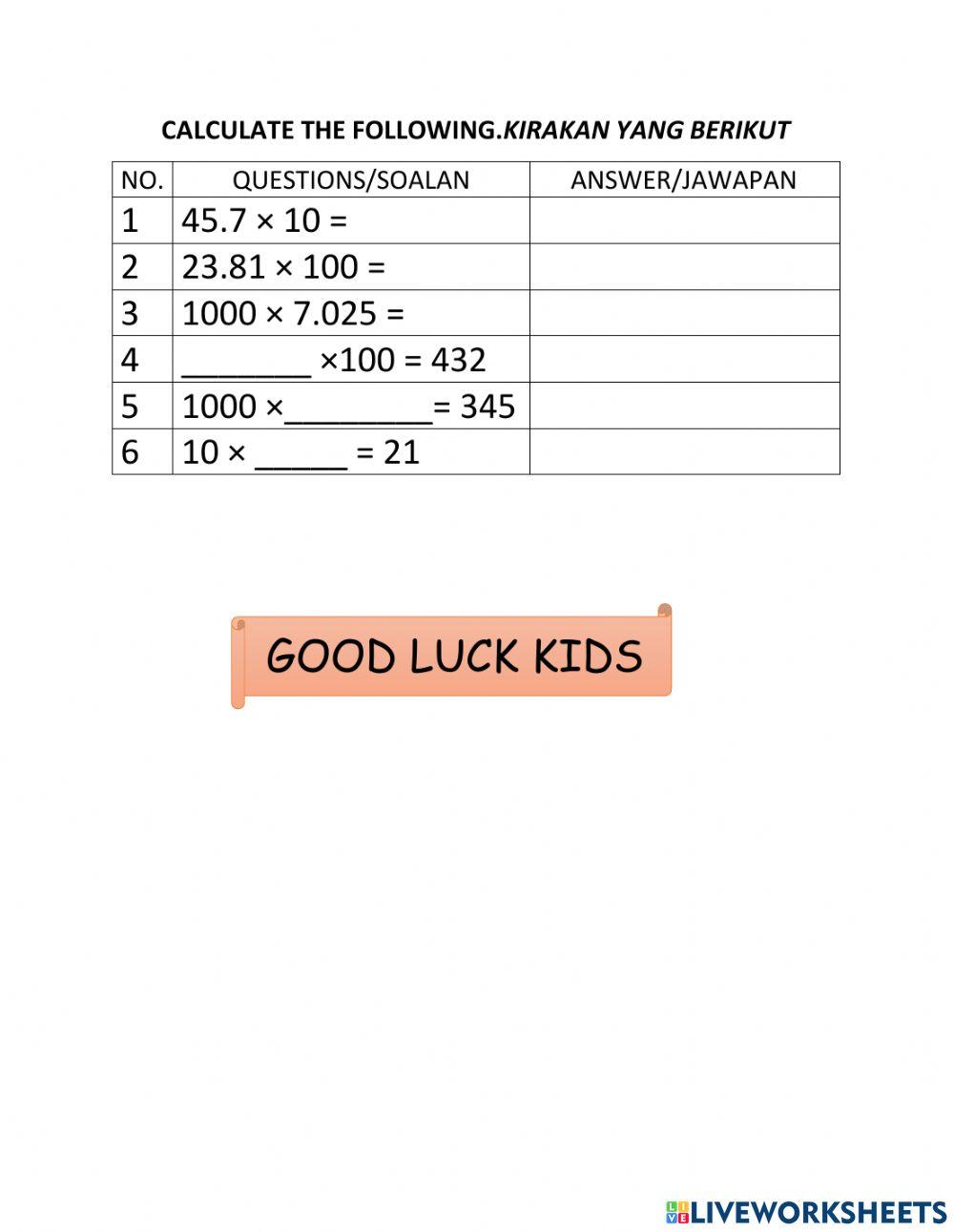 Fractions,decimal and percentages