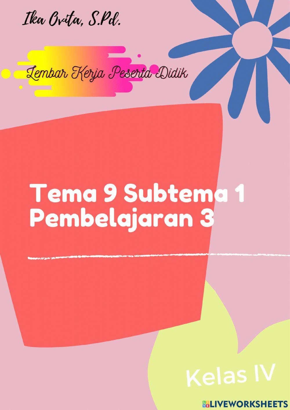 Tema 9 Subtema 1 Pembelajaran 3