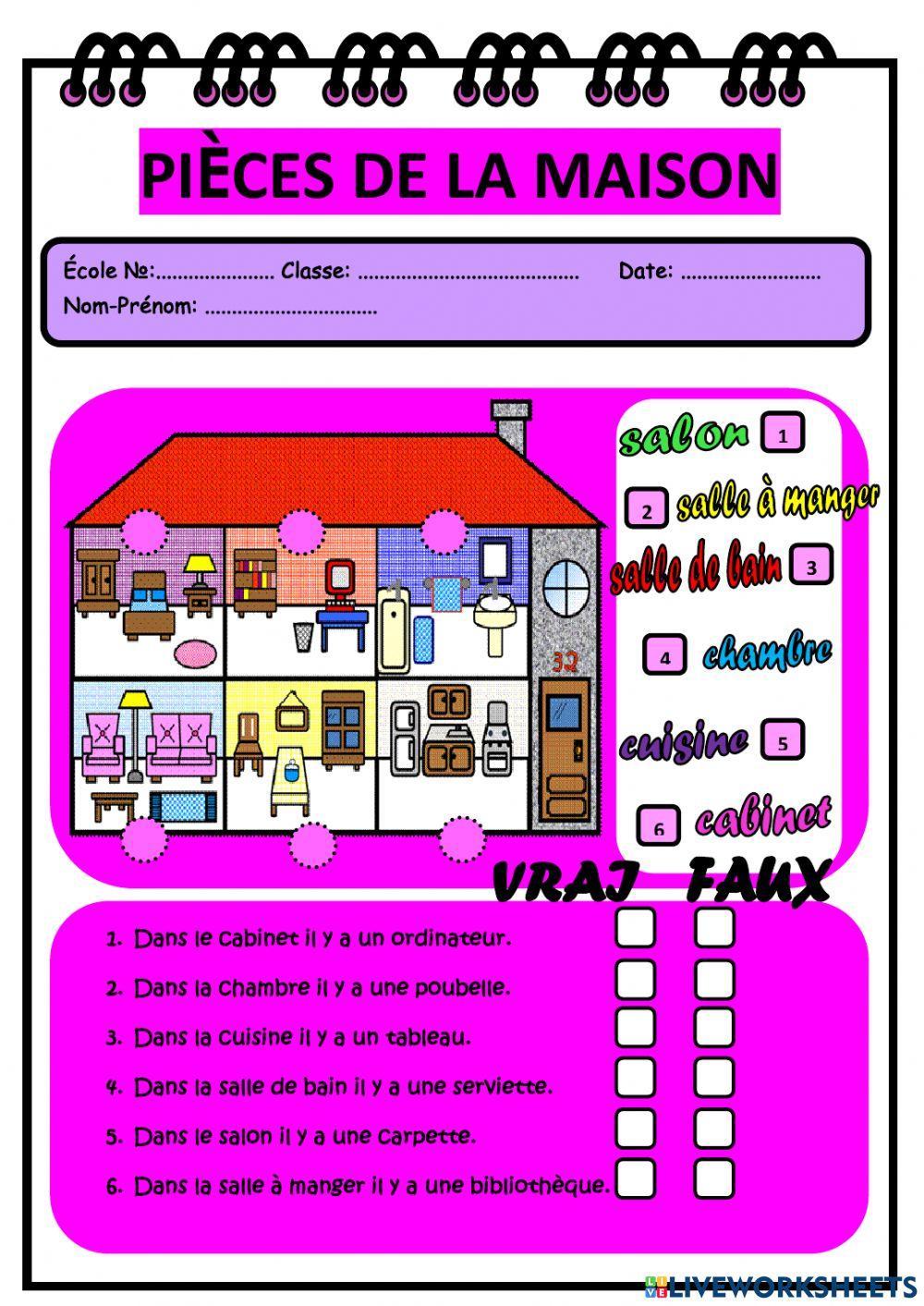 Lecture sur  les objets de la maison