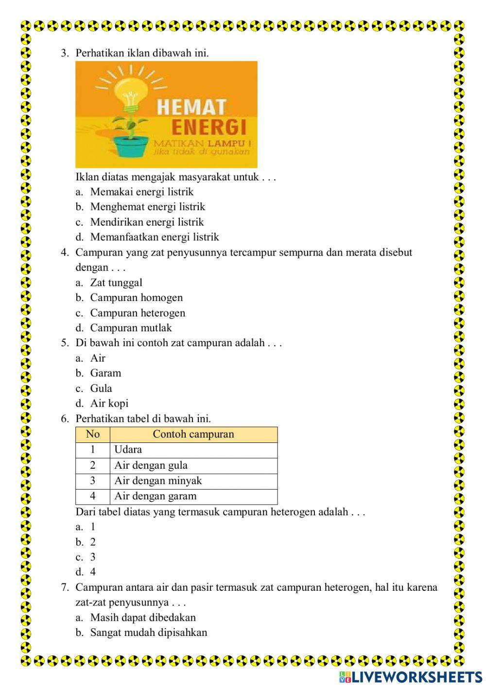Evaluasi Tema 9 Subtema 1 PB 5