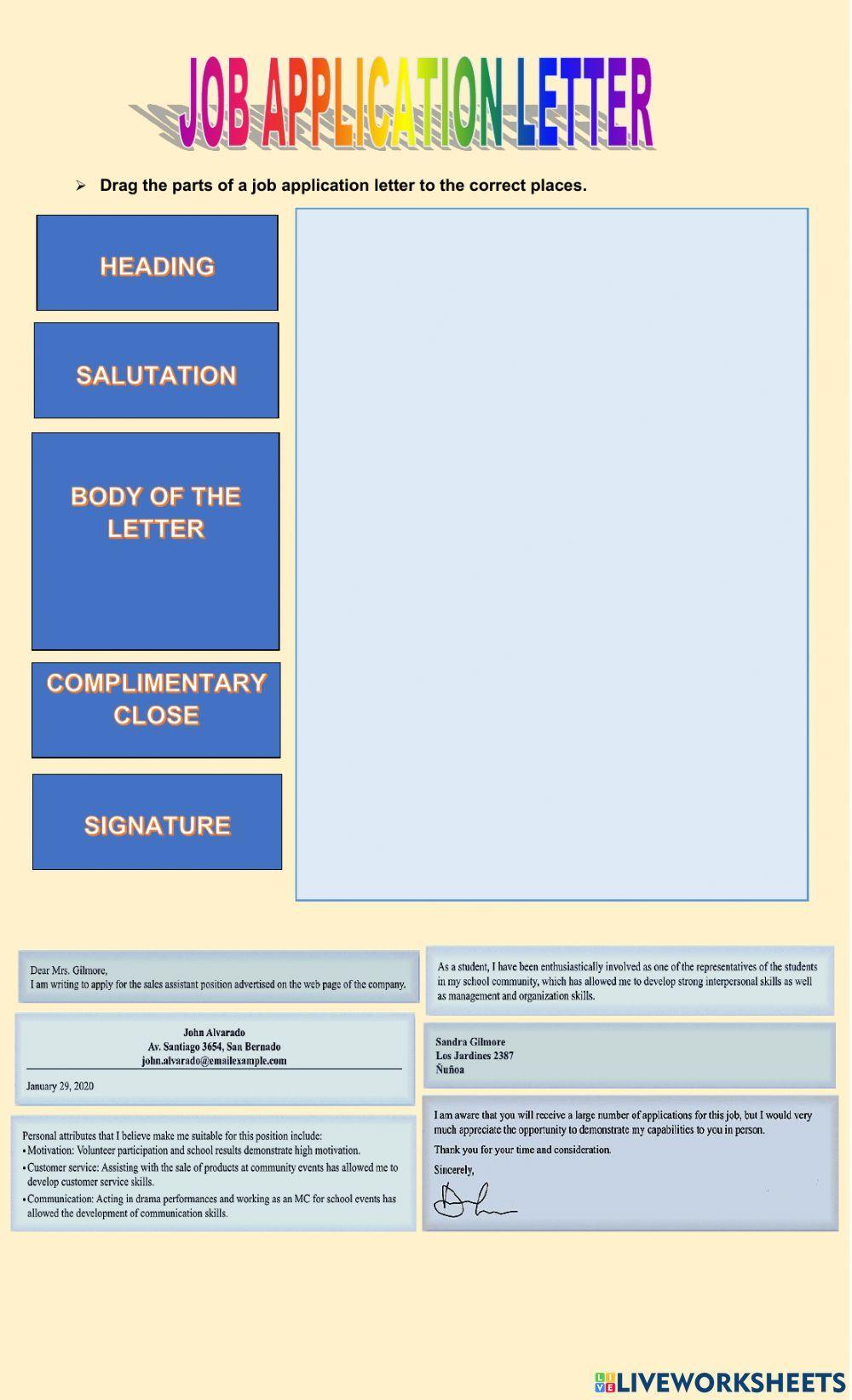 Job application letter