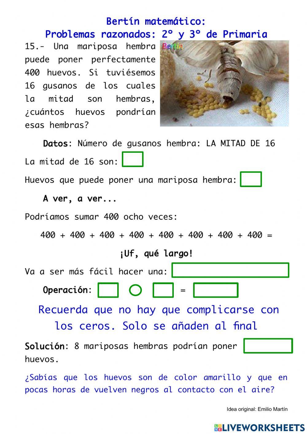 15- Problemas razonados de multiplicaciones