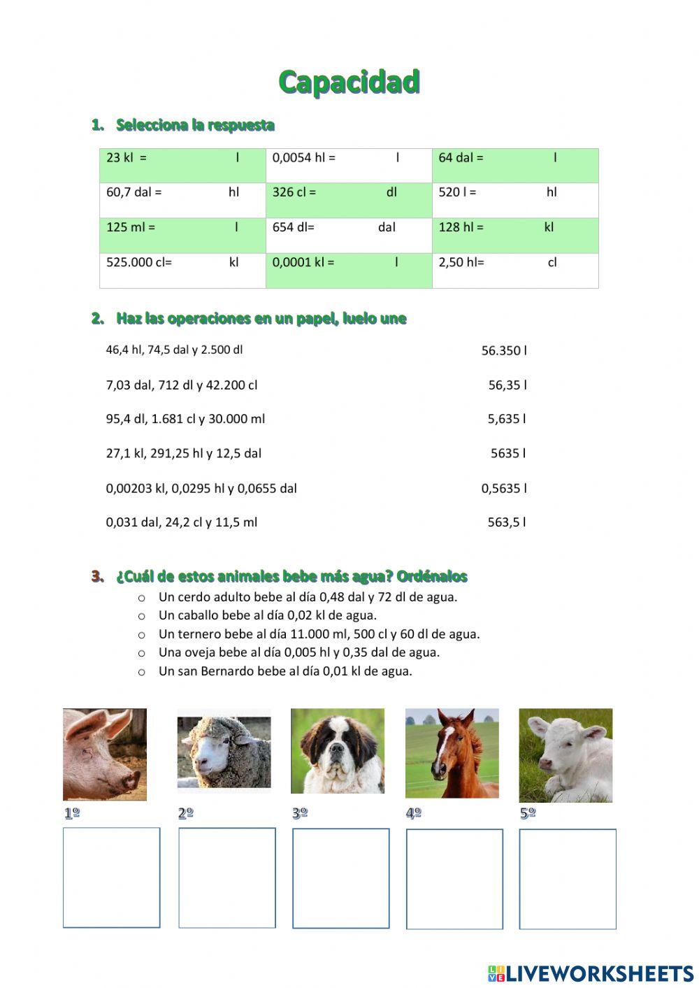 Unidades de capacidad