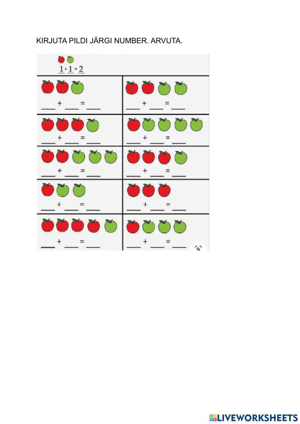 Arvutamine 5 piires.