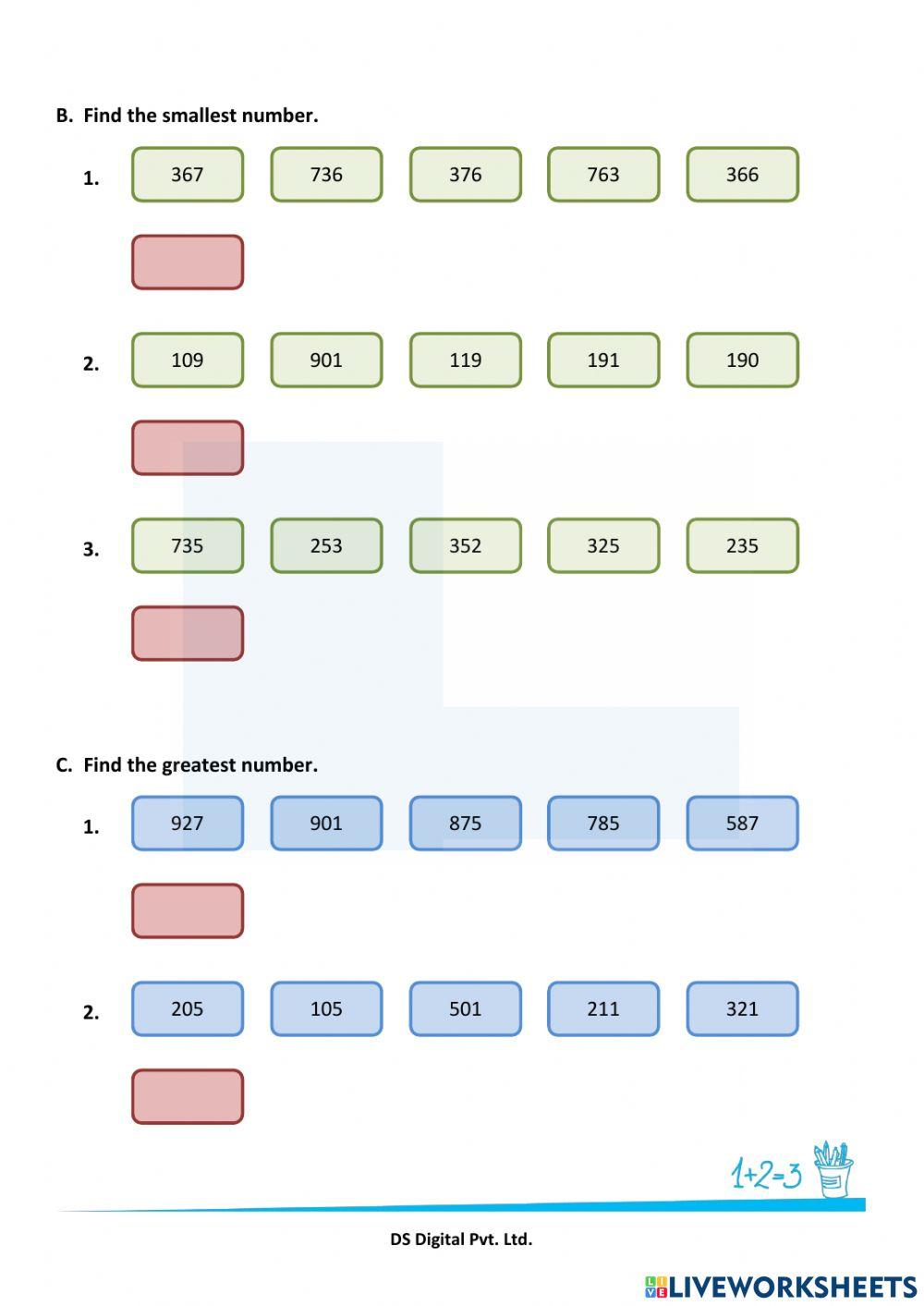 Math - Comparing numbers