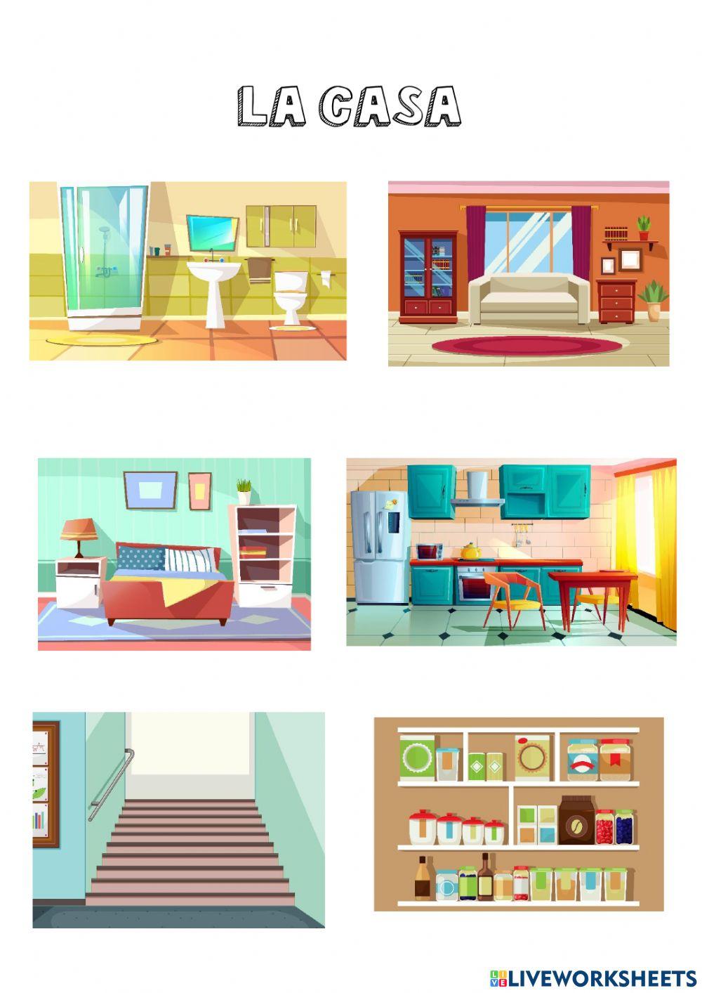 Vocabulario estancias de la casa