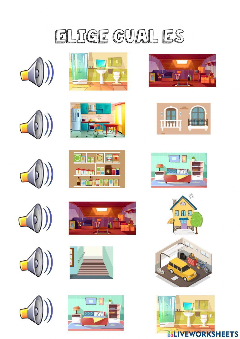 Vocabulario estancias de la casa