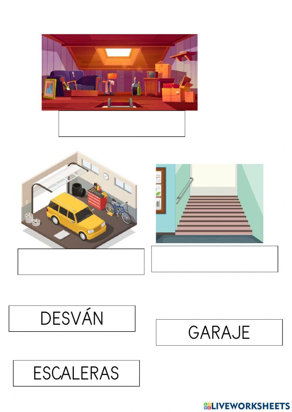 Vocabulario escrito estancias de la casa