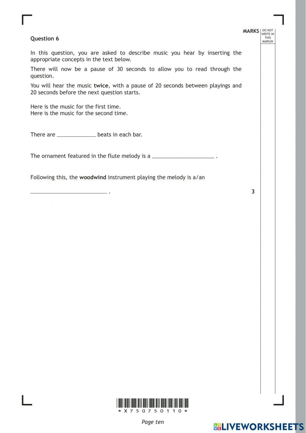 N5 Music 2015 Paper Part 2