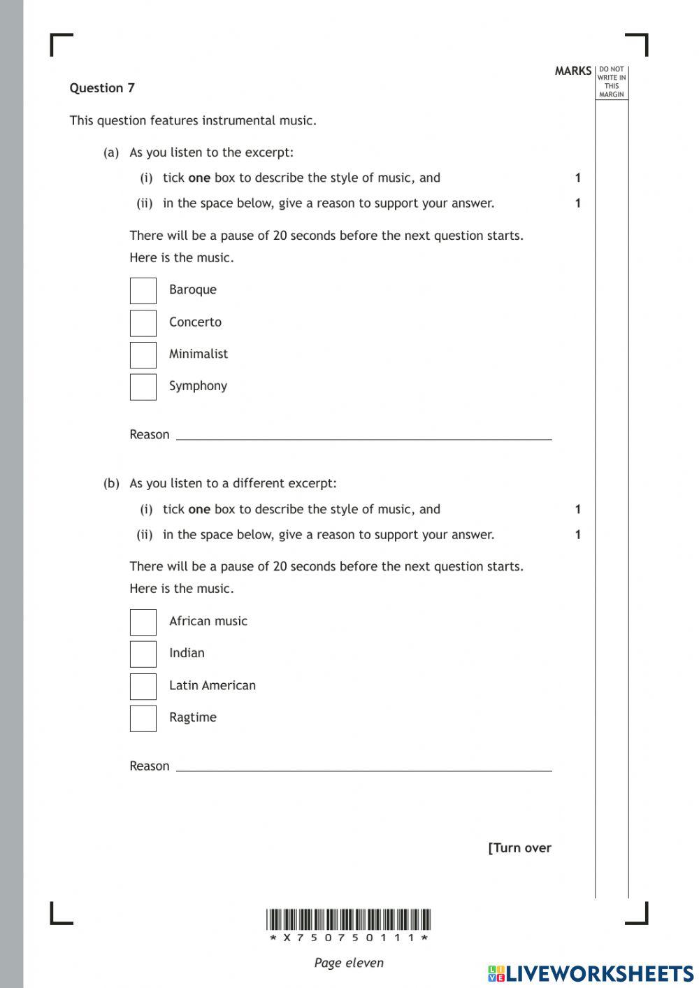 N5 Music 2015 Paper Part 2