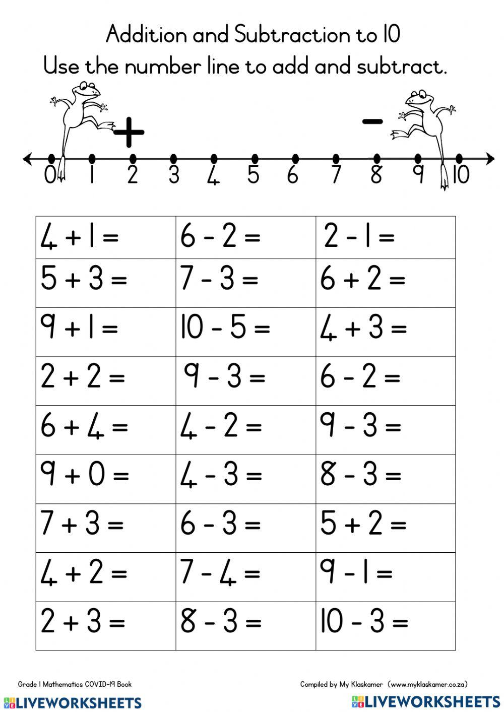 Addition & Subtraction Covid-19 Book