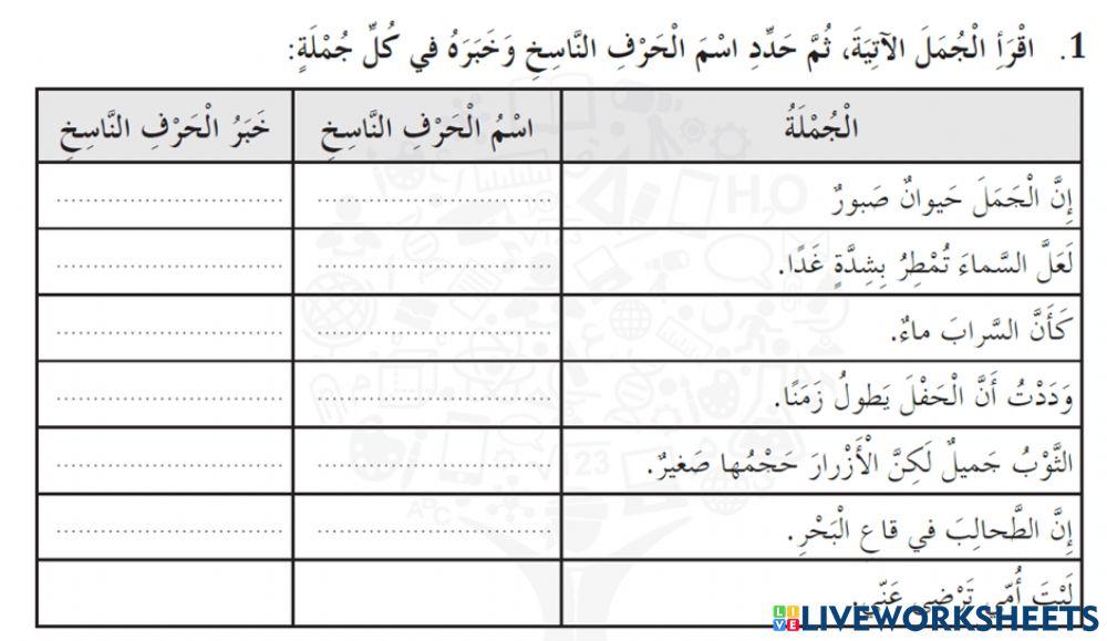 إن وأخواتها